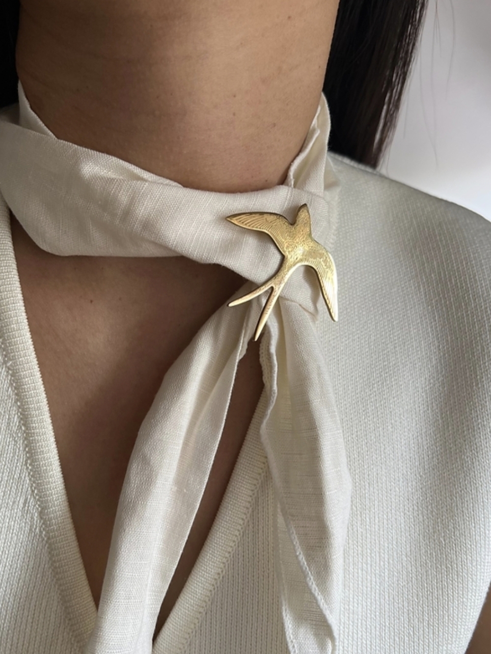 New Swallow Bird Brooch • Gold Plated • NWOT